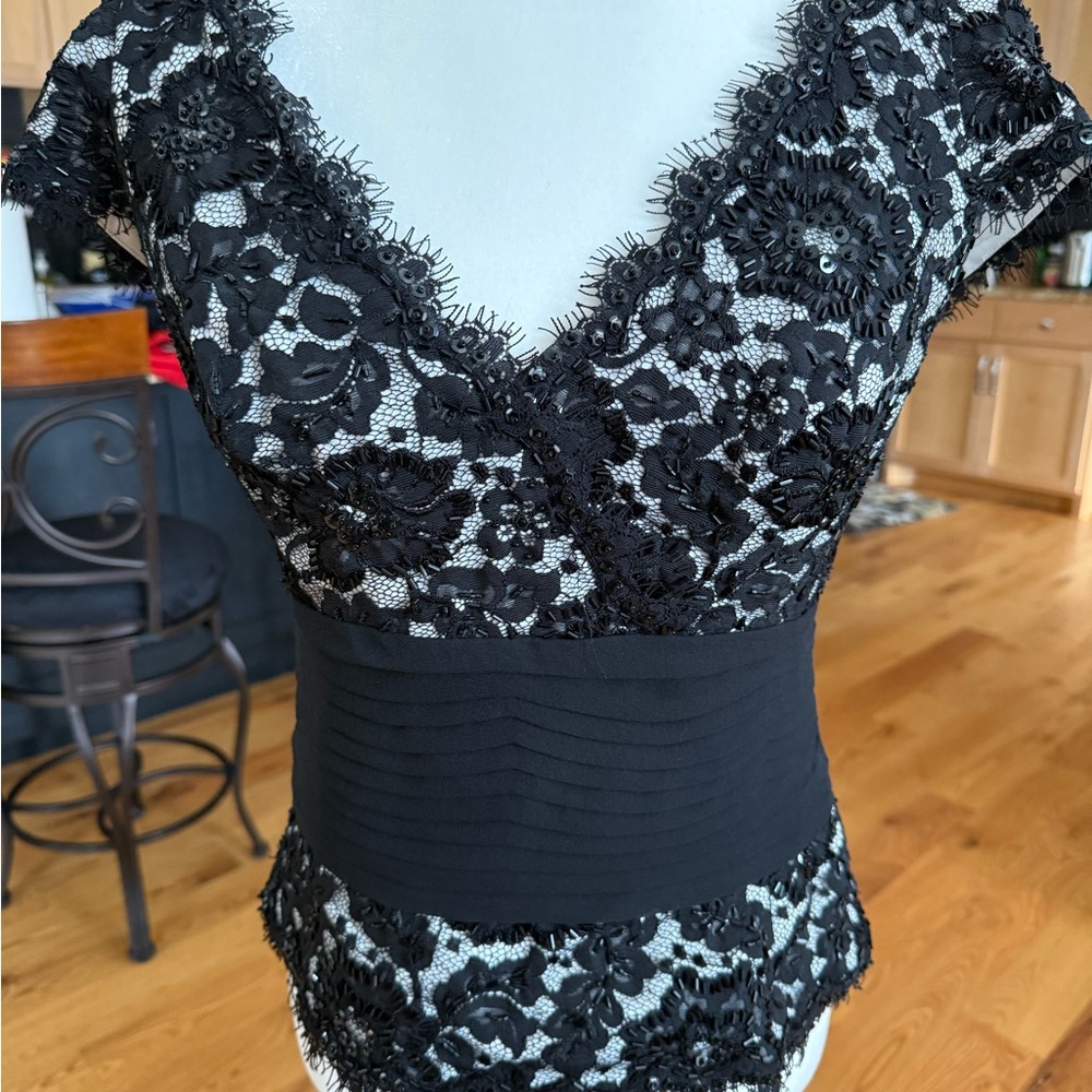 Tadashi Shoji Classic Black Top